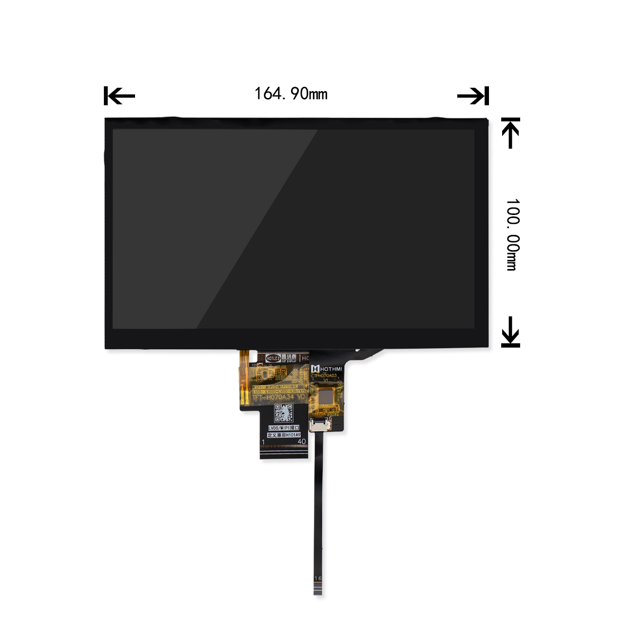 7-inch MIPI TFT LCD 800x480 touchscreen display Horizontal Screen